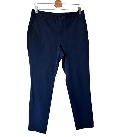 Everlane Uniform 32x30  men's Slim Fit Performance 5 Pocket Pant Navy Blue Twill - Picture 1 of 7